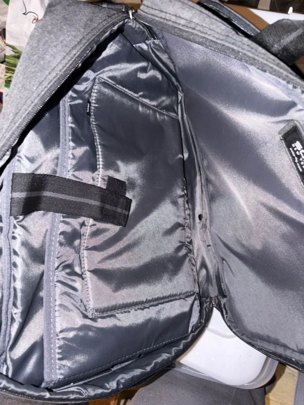 Men's Gray Tech Backpack - Professional Commuter Bag